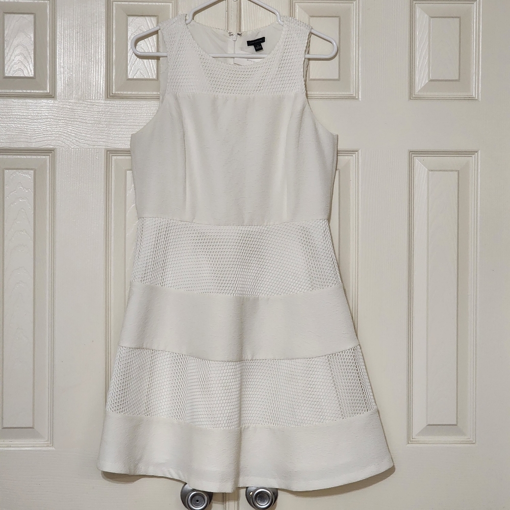 Ann Taylor White Midi Dress